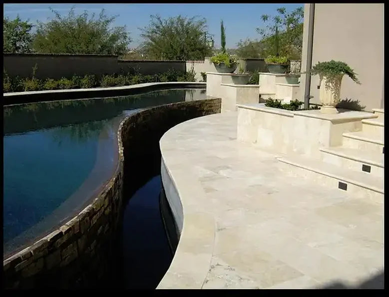Ivory Blend Tumbled Travertine Pavers