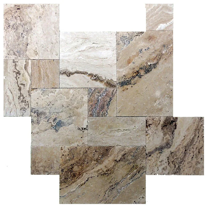 Leonardo Tumbled Travertine Pavers