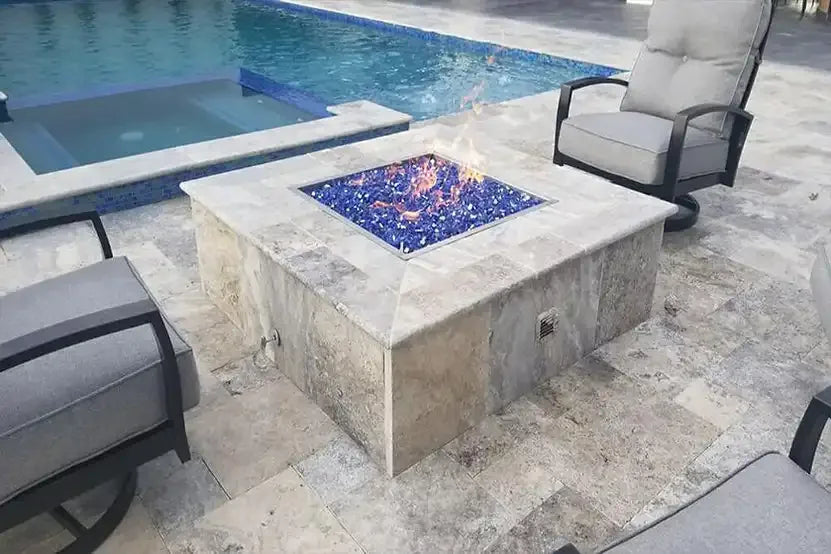 Silver Premium Tumbled Travertine Pavers