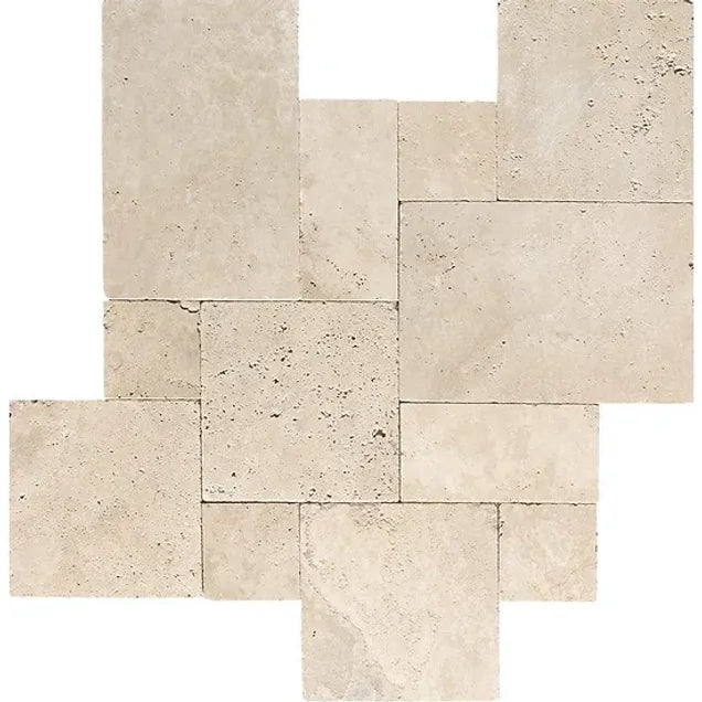 Silver Standard Tumbled Travertine Pavers
