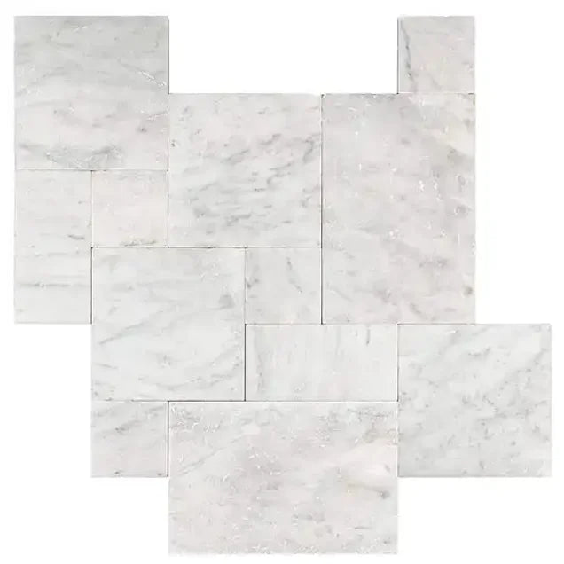 Carrara Sandblasted Marble Pavers