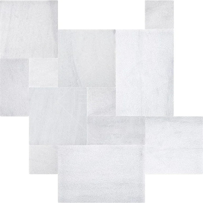 Ice White French Pattern Marble Tiles