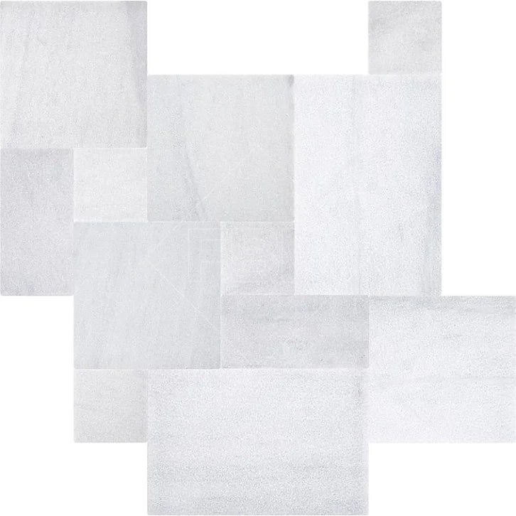 Ice White French Pattern Marble Tiles