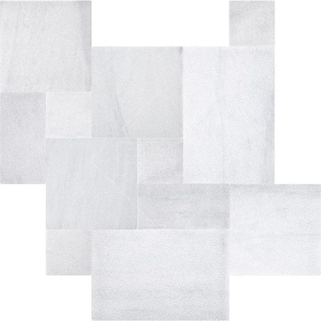 Ice White Sandblasted Marble Pavers