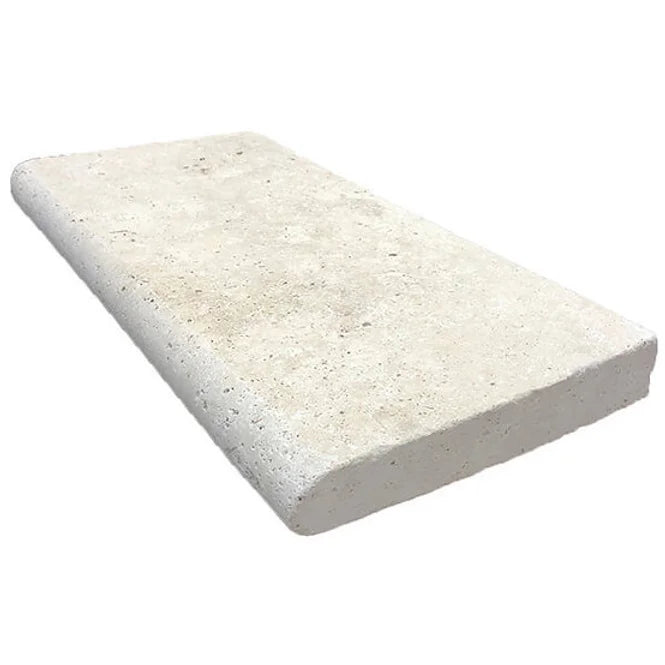 Ivory Bullnose Travertine Coping