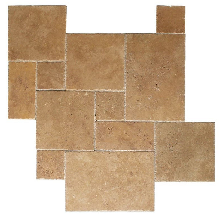 Noce French Pattern Travertine Tiles