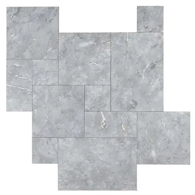 Silver Gray Sandblasted Marble Pavers