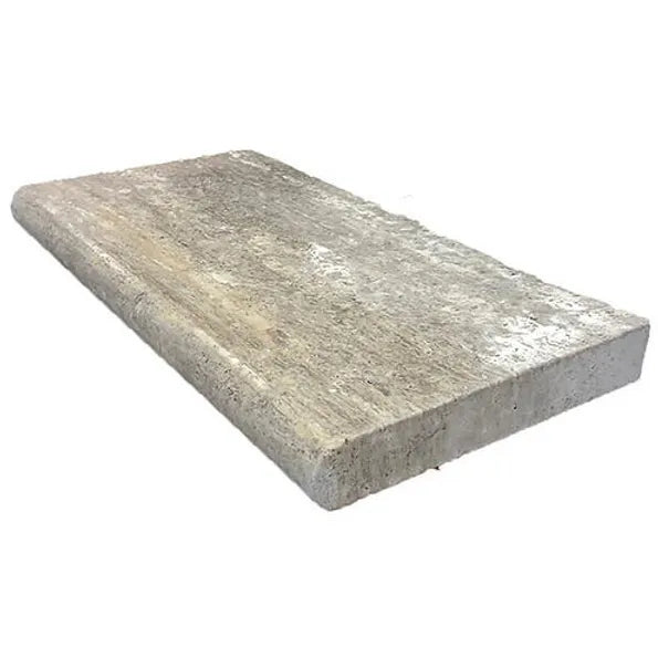 Silver Bullnose Travertine Coping