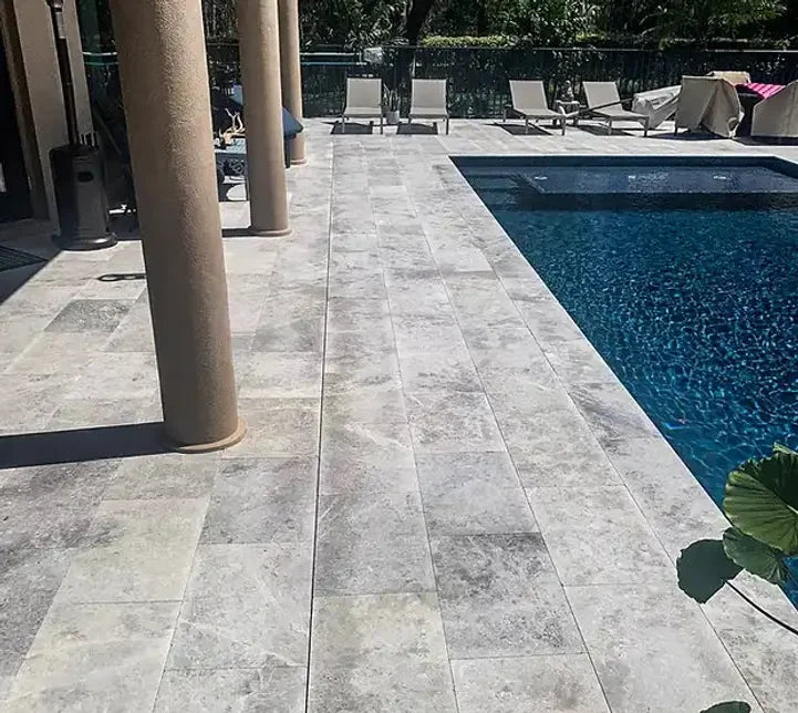 Tundra Gray Marble Pavers
